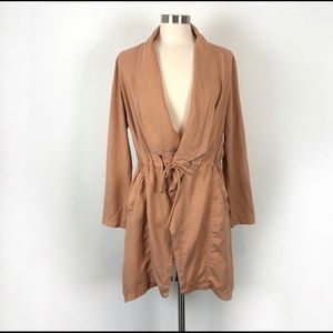 Max Jeans Peach Tencel Tie Front Jacket